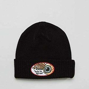 Von Dutch FLYEYE BALL PATCH Black BN27 Beanie